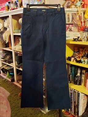 Wild fable navy / teal flare slacks